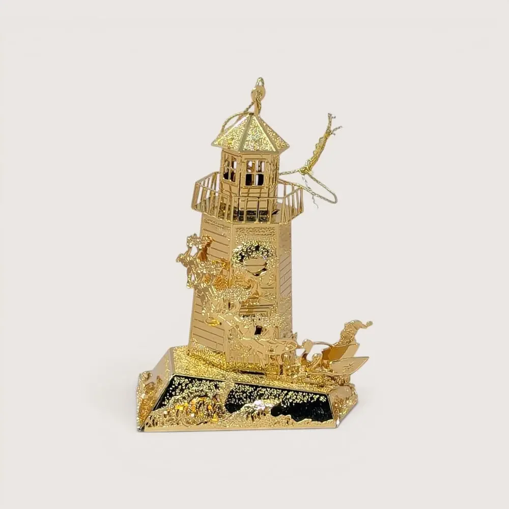1998 Danbury Mint Gold Lighthouse Ornament